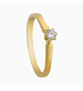 Eclat geelgouden ring solitair met 0.05 crt VS/SI - 3140814