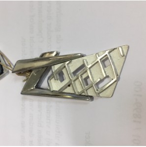 Sueno zilver hanger met wit rechtmodel open gewerkt - 3140627