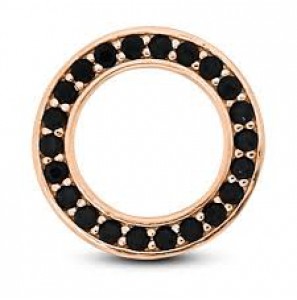 MY iMenso 925/rosegold-plated dancer disc 22x cz  blk. - 3140950