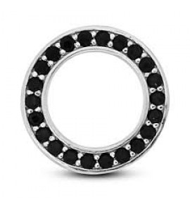MY iMenso 925/rhod-plated dancer disc 22x cz blk. - 3140954