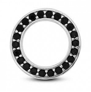 MY iMenso 925/rhod-plated dancer disc 22x cz blk. - 3140954