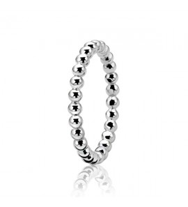 Zinzi zlv. knuckle ring smal met bol 2mm mt. 44 - 3140992