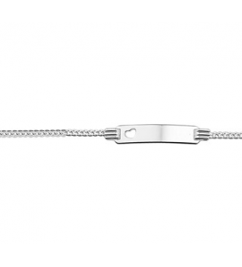 Zilver plaatarmbandje met uitgestanst hart 13-15 cm - 3141168