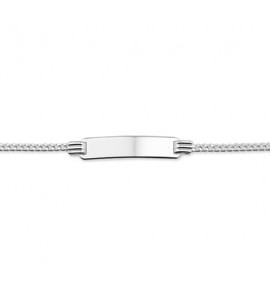 Zilvereren plaatarmband gourmet schakel 13-15cm - 3141227