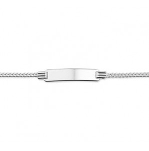 Zilvereren plaatarmband gourmet schakel 13-15cm - 3141227