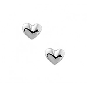 Zilver oorknoppen hart - 3141275