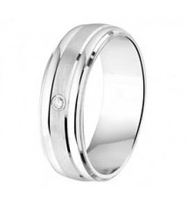 Zilveren vriendsschapsring mat/glans met zirconia A204CZ - 3141299