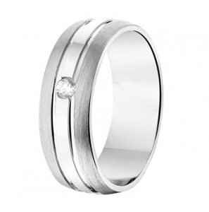 Zilveren vriendsschapsring mat/glans met zirconia A210CZ - 3141300