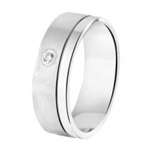 Zilveren vriendsschapsring mat/glans met zirconia A203CZ - 3141302
