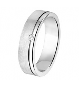 Zilveren vriendsschapsring mat/glans met zirconia A202CZ - 3141306