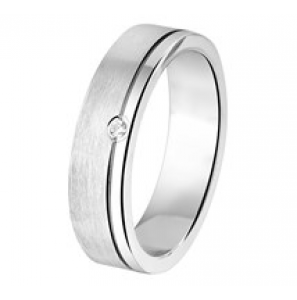 Zilveren vriendsschapsring mat/glans met zirconia A202CZ - 3141306