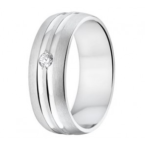 Zilveren vriendsschapsring mat/glans met zirconia A211CZ - 3141308