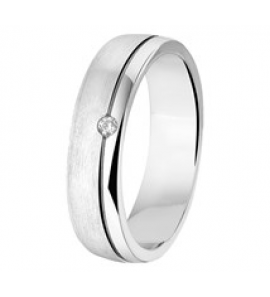 Zilveren vriendsschapsring mat/glans met zirconia A201CZ - 3141318