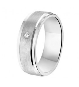 Zilveren vriendsschapsring mat/glans met zirconia A208CZ - 3141320