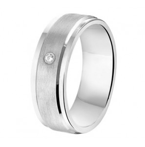 Zilveren vriendsschapsring mat/glans met zirconia A208CZ - 3141320