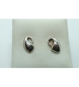 Zilver oorknop fantasie glans - 3141355
