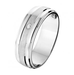 Zilveren vriendsschapsring A311 met diamant 0.01crt - 3141499