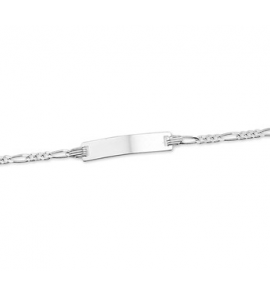 Zilver plaatarmband figaro 11-13cm - 3141608
