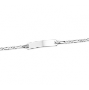 Zilver plaatarmband figaro 11-13cm - 3141608
