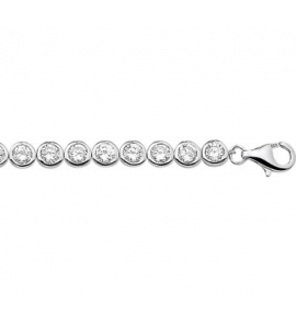 Zilver tennisarmband zirconia rond 5mm 19,5 cm - 3141618