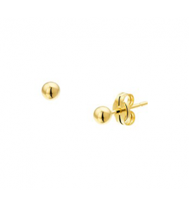 Geelgouden oorknop bolletje 3 mm - 3141718