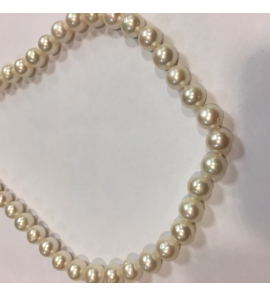 Parelcollier zoetwaterparel 9-9,5 mm met zilver slot 45 cm - 3141907