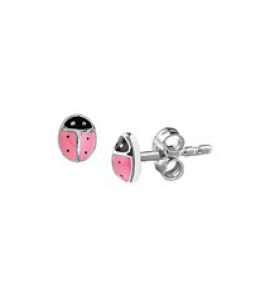 Zilver oorknoppen lieveheersbeestje - 3142361