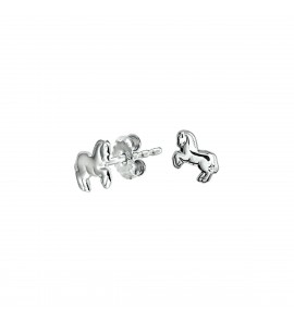 Zilveren oorknop paard - 3142347