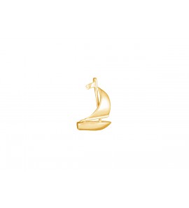 Goud hanger/bedel zeilboot klompje - 3142578