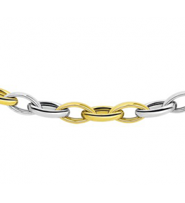 Gouden bicolour collier ovaal 45cm - 3142724