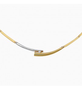 Eclat bicolour collier met 0.05crt G-VVS - 3142827