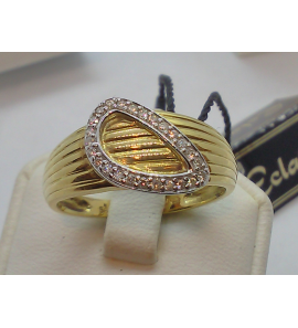 Eclat gouden bicolour ring met diamant 0.13 crt SI - 3142838