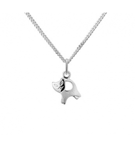 Zilver collier met kat/poes 36-40cm - 3142756