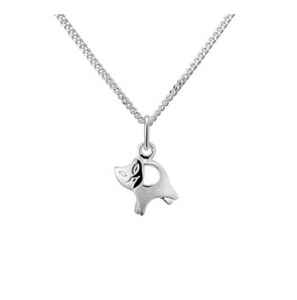 Zilver collier met kat/poes 36-40cm - 3142756