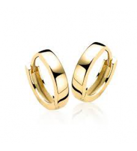 ZINZI zlv. klapcreolen 15x3 mm geel verguld (3 maanden garantie op plating) - 3142906