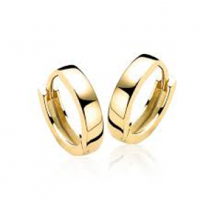 ZINZI zlv. klapcreolen 15x3 mm geel verguld (3 maanden garantie op plating) - 3142906