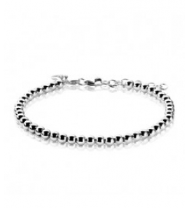 ZINZI zilveren bolletjesarmband 4 mm breed 19 cm - 3143080