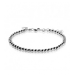 ZINZI zilveren bolletjesarmband 4 mm breed 19 cm - 3143080
