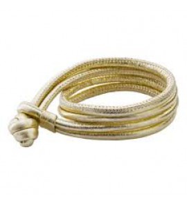 JdIL lth. knot bracelet. gold L - 3150085