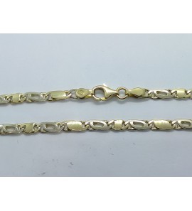 Goud bicolour collier valkoog 3.3 mm 50 cm - 3150265