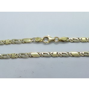 Goud bicolour collier valkoog 3.3 mm 50 cm - 3150265