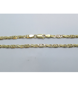 Goud collier valkoog fant 4 mm 53 cm - 3150266