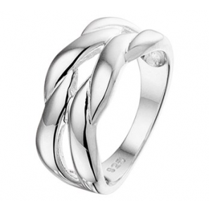Zilver damesring gevlochten grof - 3150599
