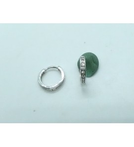Witgouden creool met zirconia. - 3150908