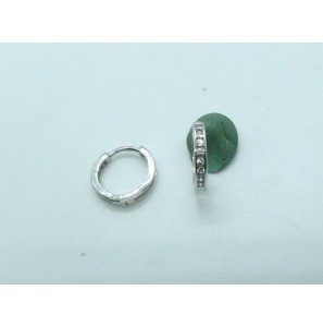 Witgouden creool met zirconia. - 3150908