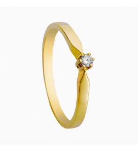 Eclat geelgouden ring solitair met 0.07 crt VS/SI - 3151050