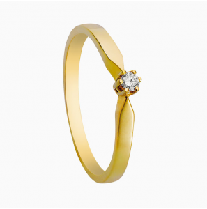 Eclat geelgouden ring solitair met 0.07 crt VS/SI - 3151050