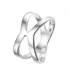 Zilv. ring fantasie maat 18½ - 3151371