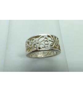 Zilver ring fantasie/bewerkt mt 18½ - 3151383
