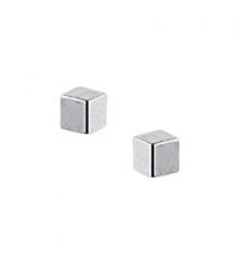 Zilver oorknop blokje - 3152248